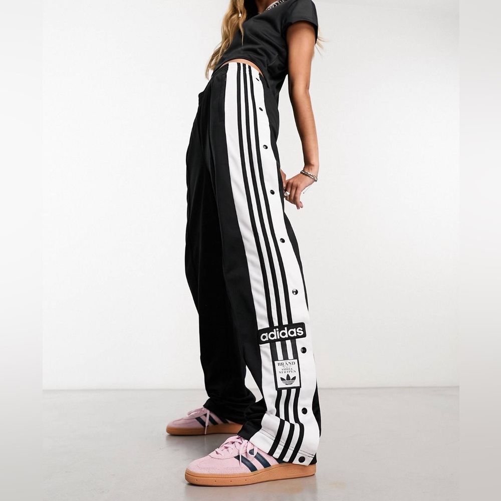 Adidas Originals adibreak side snap pants women’s size L NWT